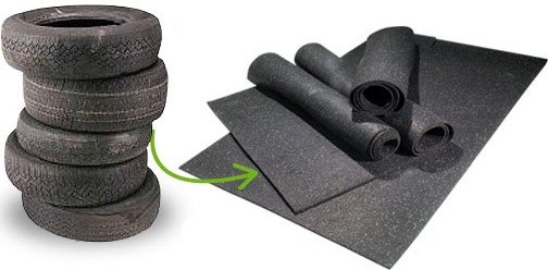 کفپوش ورزشی لاستیک بازیافتی