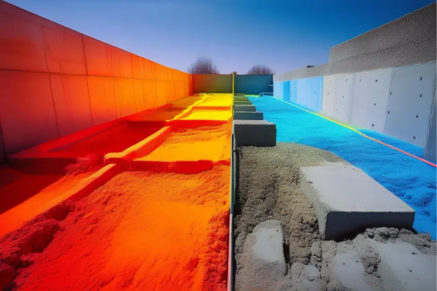 اجرای لایه‌های عایق‌بندی رنگی در مخازن یا سطوح بتنی صنعتی.